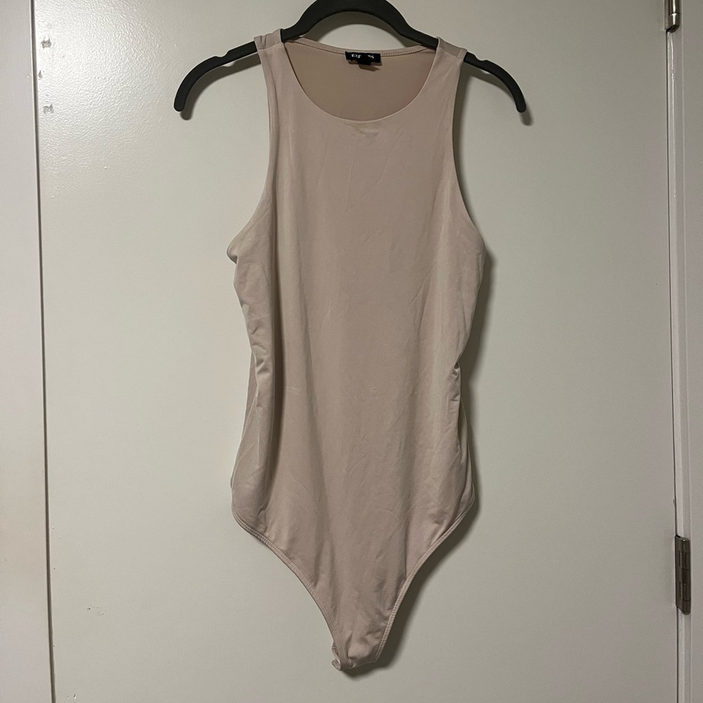 NWOT Express Beige Sleeveless Bodysuit